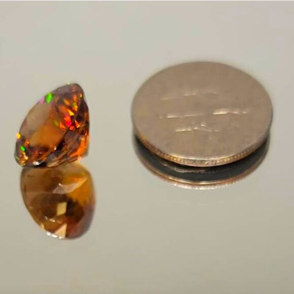 10+ Carat Flawless Round Honey Zircon!! - Picture 4 of 15